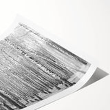 Extra large wall art featuring line art flowers in muted earth tones on a rolled canvas, ideal for large living room decor.