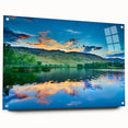 Acrylic print of large abstract wall art depicting Boulder, Colorado, with vibrant earth tones.