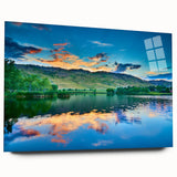 Large abstract wall art of Boulder, Colorado landscape in muted earth tones on acrylic glass.