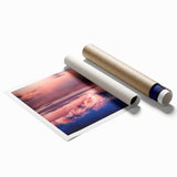 Extra large rolled print of Pikes Peak with vibrant green and floral foreground.