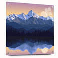 Acrylic print of the Colorado Rocky Mountains in earthy tones, suitable for bedroom or dining room decor.
