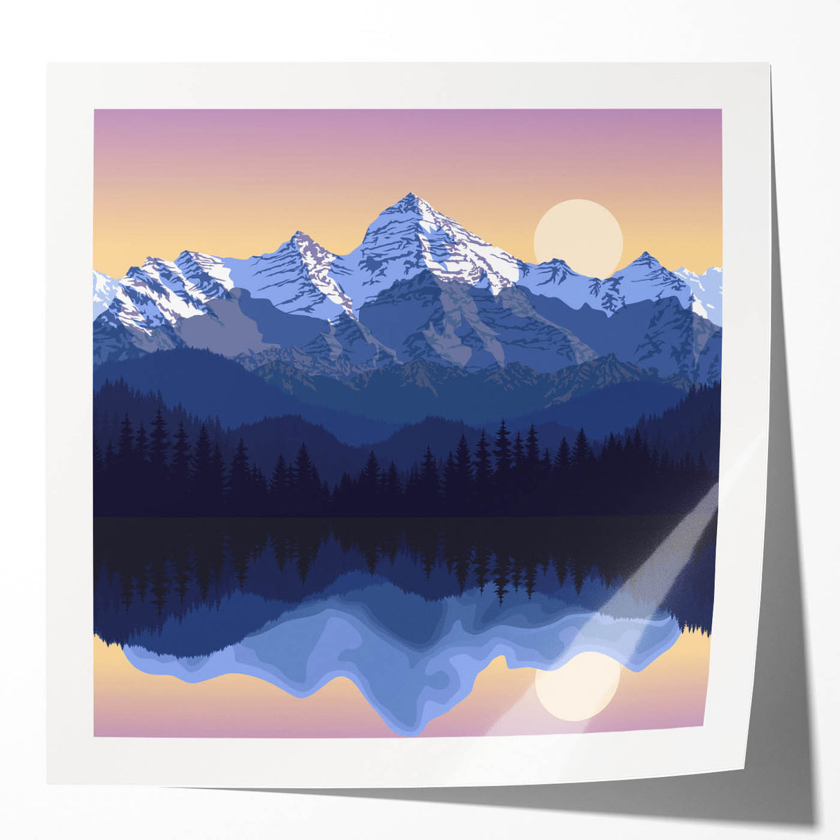 Rolled print of the Rocky Mountains in Colorado, using muted earth tones, ideal for art wall dining room.
