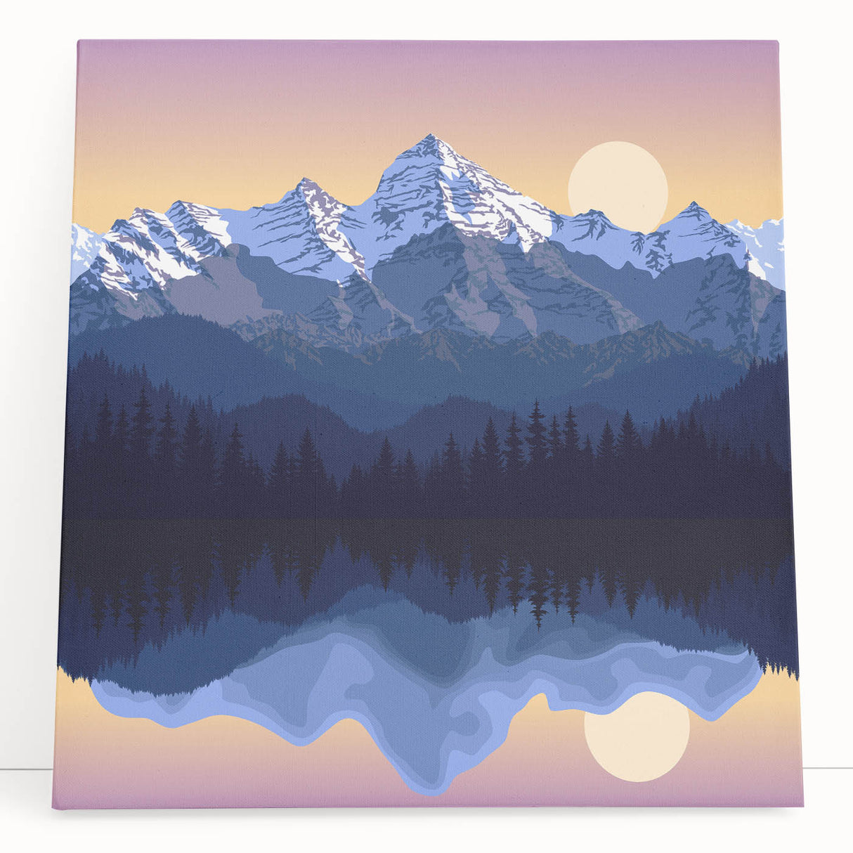Black and white photo of the Rocky Mountains on a large stretched canvas, ideal for kitchen wall art or bedroom decor.