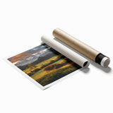 Extra large rolled print of Telluride, Colorado scenery with vivid green and blue tones, ideal for classy bathroom wall art.