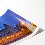 Extra large rolled print of line art flowers in muted earth tones, ideal for large living room wall art.