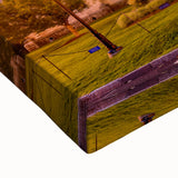 Black and white landscape art painting of a serene Connecticut scenery on large stretched canvas.