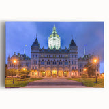 Black and white photo of Connecticut scenery on large stretched canvas, ideal for kitchen wall art.