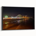 Black and white framed canvas of Daytona landscape, ideal for bedroom wall art.