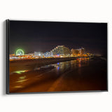 Black and white framed canvas of Daytona landscape, ideal for bedroom wall art.