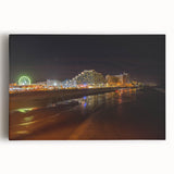 Black and white stretched canvas of Daytona scenery, ideal for kitchen wall art.