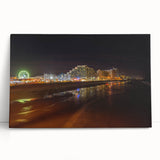 Black and white photograph of Daytona scenery on stretched canvas, suitable as large kitchen wall art.