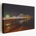 Daytona beach scene on large stretched canvas with vibrant blue and sandy tones, suited for kitchen wall art.