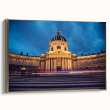 Framed canvas depicting a vintage-style Delaware landscape in muted gold and black tones, suitable for bedroom wall art.