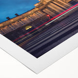 Art deco poster of Delaware scenery with muted green and blue tones on rolled canvas, suitable for dining room wall art.