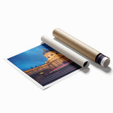 Extra large rolled print of Delaware scenery with vibrant floral elements, ideal for classy bathroom wall art.