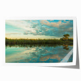 Extra large rolled print of the Everglades with lush greenery and water, ideal for dining room wall art.