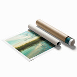 Extra large rolled print of the Everglades with vivid green tones, ideal for classy bathroom wall art.