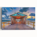 Black and white photograph of Fort Lauderdale skyline on stretched canvas, suitable for kitchen wall art.