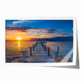 Rolled print of Florida Keys scenery with vibrant ocean blues and greens, ideal for art wall dining room.