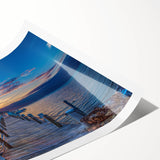 Extra large rolled print featuring line art flowers in soft pastel shades, ideal for large living room wall art.