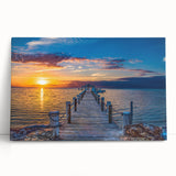 Black and white stretched canvas of Florida Keys scenery, ideal for kitchen wall art or bedroom ambiance.