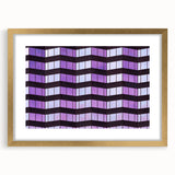 Extra large abstract art print of Tampa, featuring textured brush strokes in gold and blue, framed with a mat.