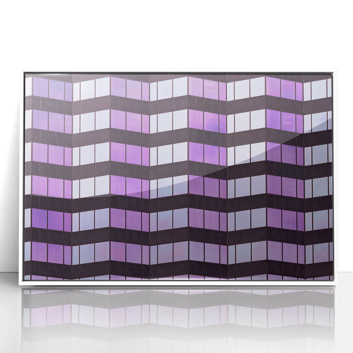 Art deco poster of Tampa skyline in muted blue tones on framed acrylic, ideal for modern art wall decor.