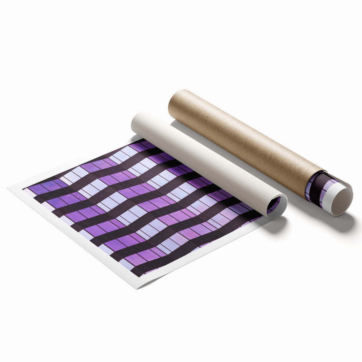 Extra large rolled print of Tampa scenery with floral elements in soft pastel shades.