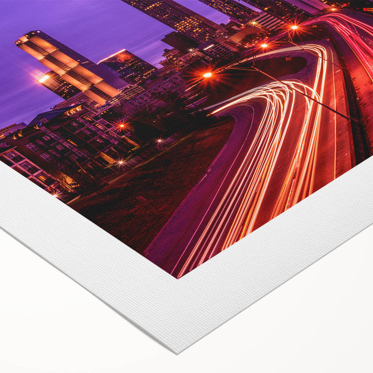 Art deco poster of Atlanta skyline in muted gray and blue tones on rolled canvas, suitable for dining room wall art.