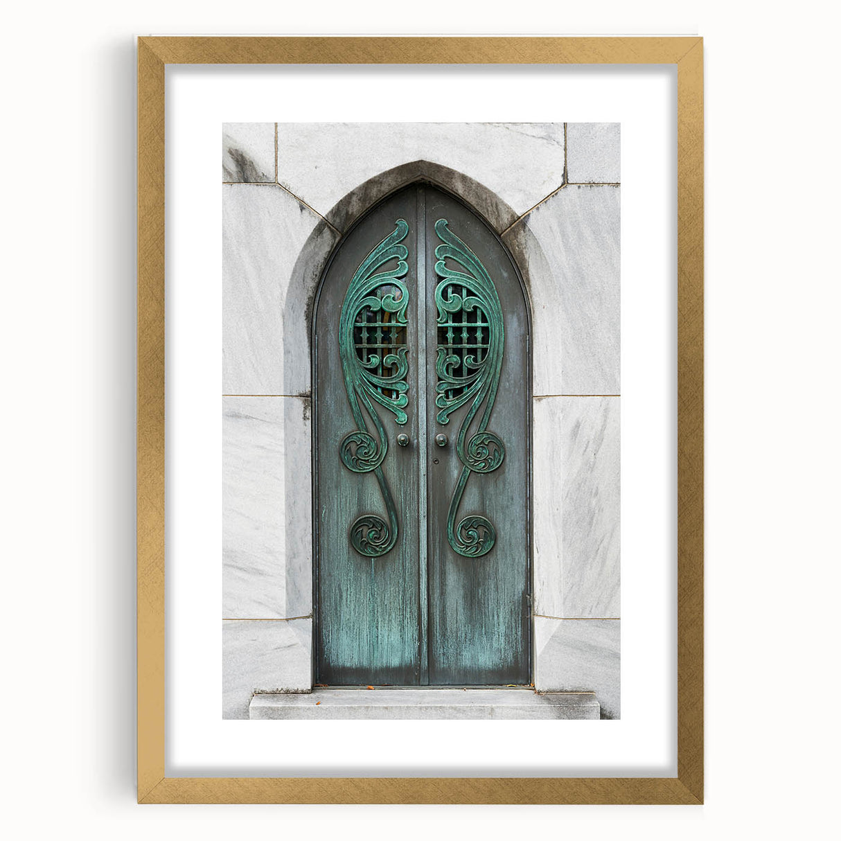 Extra large abstract art print of Savannah scenery in muted earth tones on a textured canvas, framed in gold.