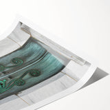 Extra large wall art featuring line art flowers in soft pastel shades on a rolled print.