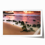 Extra large rolled print of Kauai, Hawaii scenery with lush greenery and waterfalls, suitable for dining room wall art.
