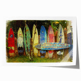 Rolled print of Maui scenery with lush greenery and ocean view, ideal for art wall dining room.