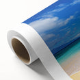 Art Deco poster of Oahu scenery in pastel shades on rolled canvas, ideal for nursery wall art.