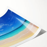 Extra large wall art featuring line art flowers in soft pastel shades on a rolled canvas.