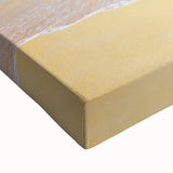 Black and white landscape art painting of Oahu, Hawaii on stretched canvas, ideal for bedroom wall art.