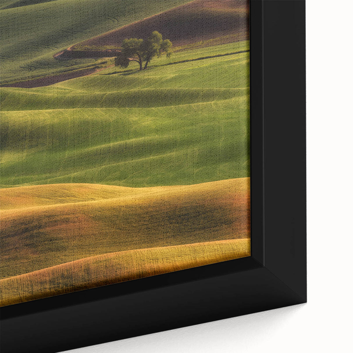 Extra large framed canvas featuring a textured depiction of the Idaho scenery in black with colorful art accents.