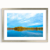 Textured abstract art print of Indiana scenery in muted earth tones, framed with a silver mat, suitable for bedroom decor.