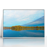 Acrylic print of Indiana scenery in art deco style with soft gray and white tones, ideal for nursery wall art.