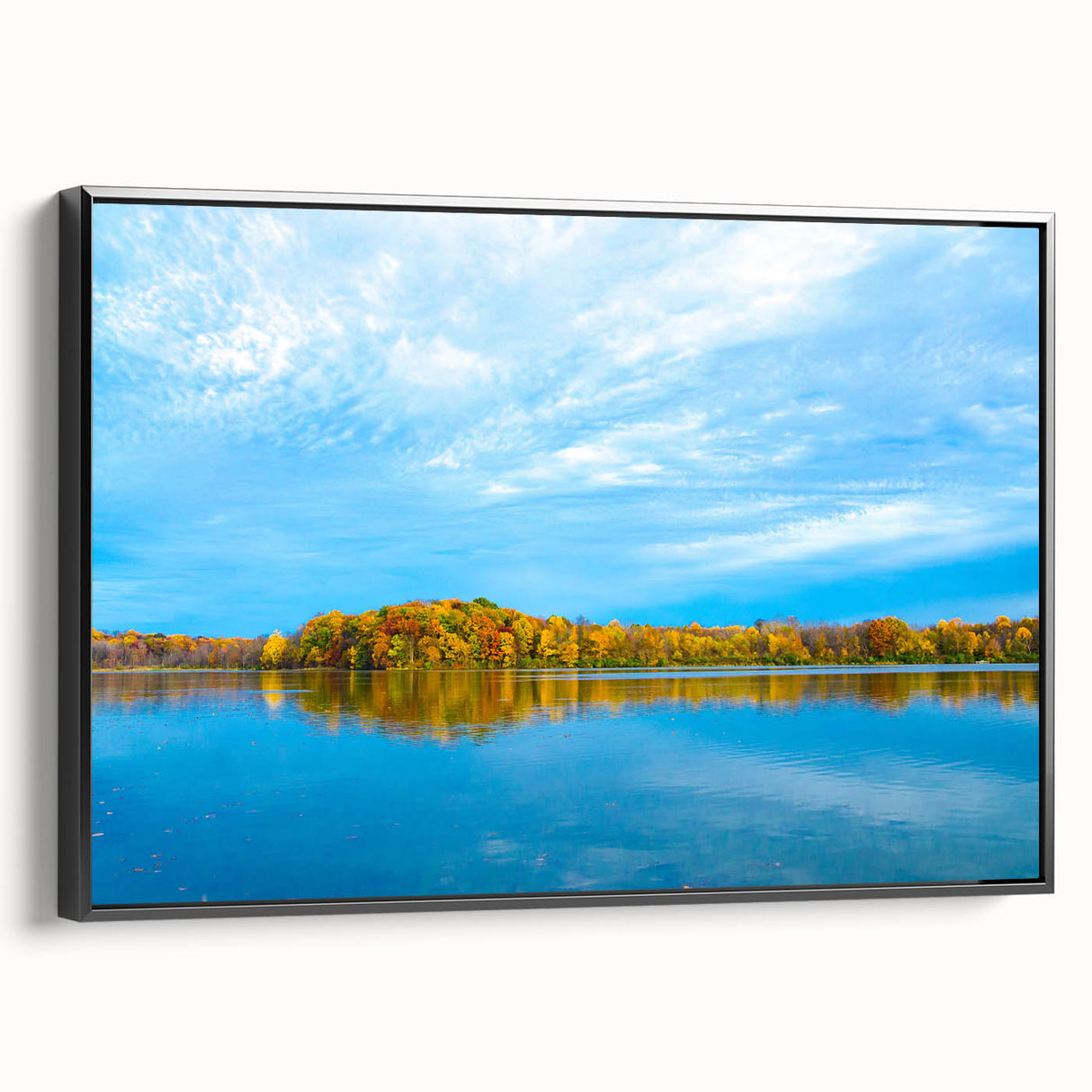 Black and white framed canvas featuring a vintage-style Indiana landscape, ideal for bedroom wall decor.