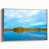 Framed canvas depicting a muted landscape of Indiana, ideal for bedroom wall art.