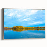 Landscape art painting of Indiana scenery on framed canvas.