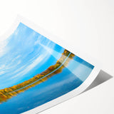 Extra large wall art depicting line art flowers in monochrome, printed on rolled canvas.