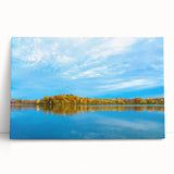 Black and white photograph of an Indiana landscape on large stretched canvas, ideal for kitchen wall art.