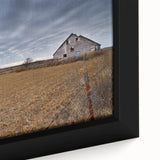Black wall art featuring a textured Iowa landscape in vibrant colors on a framed canvas, ideal for living room decor.