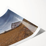 Extra large rolled print featuring line art flowers in muted earth tones, ideal for large living room wall art.