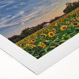 Art deco poster featuring a vibrant Kansas skyline on rolled canvas, ideal for dining room wall art.