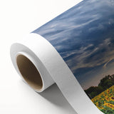 Art deco poster of Kansas scenery with soft pastel colors on rolled canvas, ideal for nursery wall art.