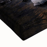 Large art featuring a black and white landscape painting of Kentucky on stretched canvas, ideal for bedroom wall decor.