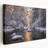 Side view of a stretched canvas depicting the Kentucky scenery in muted earth tones, suitable for kitchen wall art.